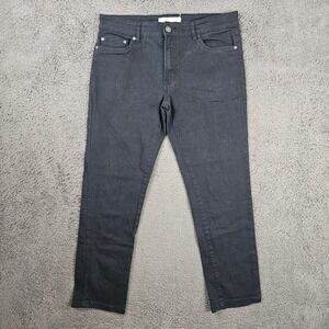 Stitches & Rivets Mens Black Slim Straight Stretch Jeans 34x30